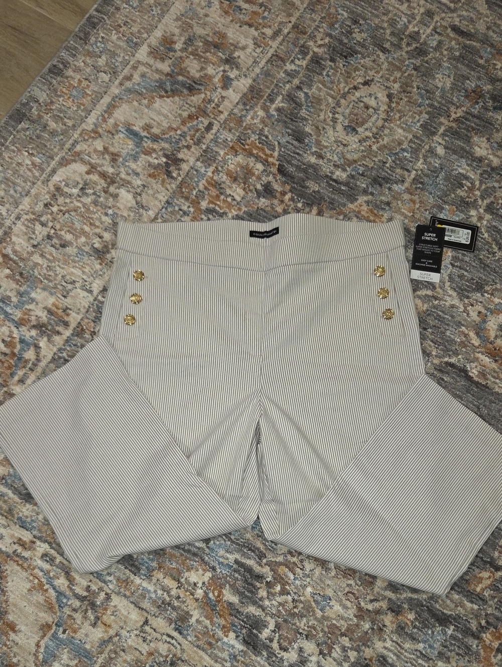 Counterparts Beige Striped Ankle Pants